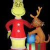 Morris Airblown Grinch & Max With Presents Inflatable Scene - Dr. Seuss -Cheap Horror Attire Store airblown grinch max with presents inflatable scene dr seuss 15813479923760