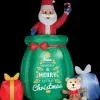 Morris Animated Airblown Popup Santa
