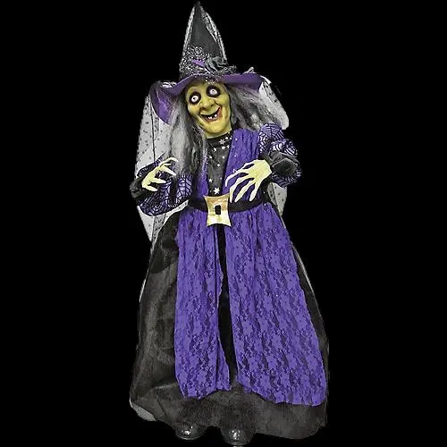 Morris Animated Standing Witch Halloween Prop 3 Morris Animated Standing Witch Halloween Prop