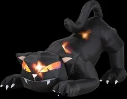 Morris "Black Cat With Turning Head" Air-blown Inflatable Halloween Decoration