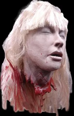 Morris "Blonde Debbie" Bloody Severed Head Halloween Prop