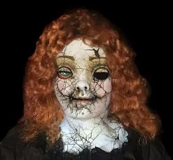 The Horror Dome "Cracked Porcelain Doll" HD Studios Pro Costume -Cheap Horror Attire Store cracked porcelain doll hd studios pro halloween costume 14102887432240
