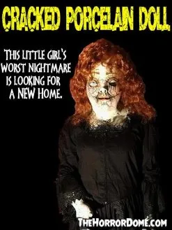 The Horror Dome "Cracked Porcelain Doll" HD Studios Pro Costume -Cheap Horror Attire Store cracked porcelain doll hd studios pro halloween costume 14326778331184