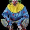 Morris "Crouching Clown Blue" Electric Animated Skeleton Halloween Prop