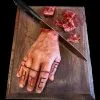 SpellBound FX And Art "Cutting Board With Magnetic Fingers" Human Body Part Halloween Prop