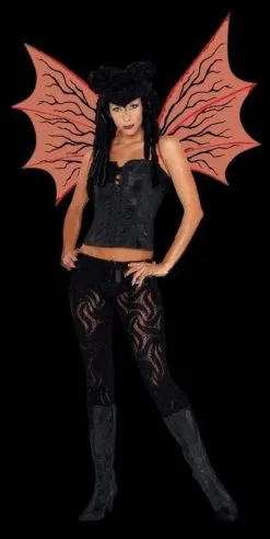 Morris "Demonette - Red W/Veins" Halloween Costume Wings