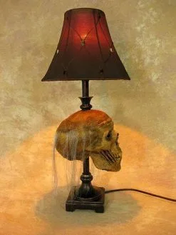 Skeletons And More "Desk Lamp With Life-size Corpse Head And Antique Shade" Haunted House Lighting 12 Skeletons And More "Desk Lamp With Life-size Corpse Head And Antique Shade" Haunted House Lighting -Cheap Horror Attire Store desk lamp with life size corpse head and antique shade haunted house lighting 23613426881