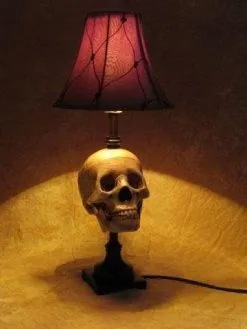 Skeletons And More "Desk Lamp With Life-size Skull And Antique Shade" Haunted House Lighting 7 Skeletons And More "Desk Lamp With Life-size Skull And Antique Shade" Haunted House Lighting -Cheap Horror Attire Store desk lamp with life size skull and antique shade haunted house lighting 23696458689