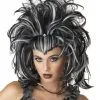 Morris "Evil Sorceress - Black And White" Halloween Wig
