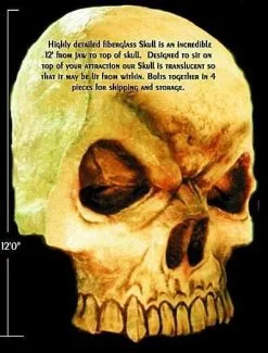 Skeletons And More "Giant Skull" Haunted House Facade