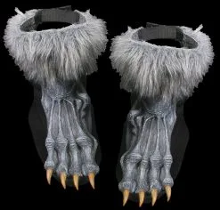 Morris "Grey Werewolf Feet Shoe Covers" Halloween Costume Accessory