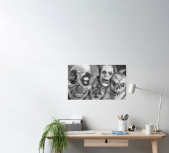 The Horror Dome Horror Faces Poster -Cheap Horror Attire Store horror faces poster 29931585634352