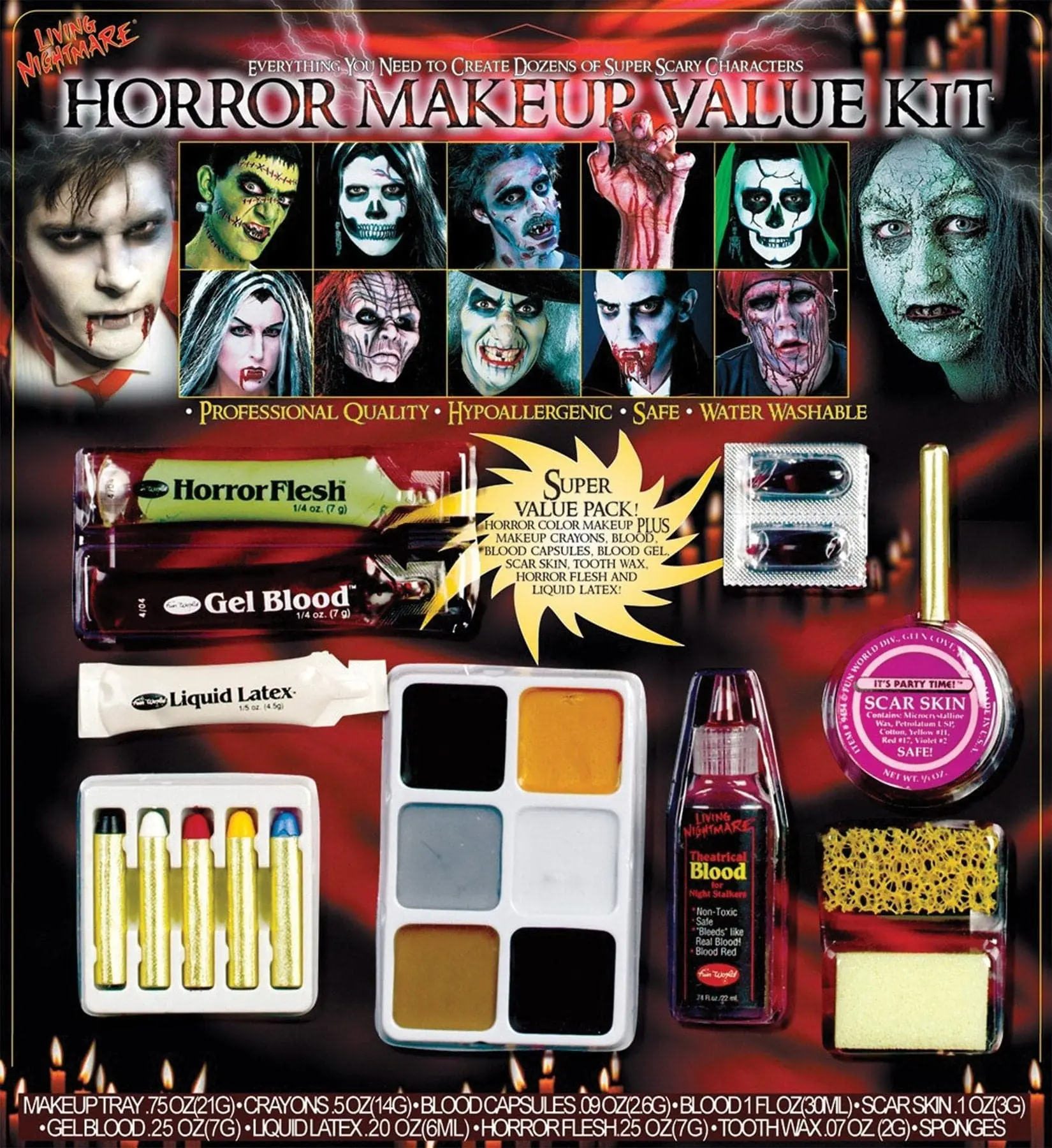 Morris Horror Makeup Kit 3 Morris Horror Makeup Kit