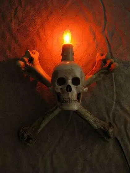 Skeletons And More "Humerus Bone Wall Sconce With 3 Inch Skull" Haunted House Lighting 6 Skeletons And More "Humerus Bone Wall Sconce With 3 Inch Skull" Haunted House Lighting - Image 4
