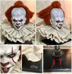 LB 3D Designs "Pennywise IT" Collector's Bust Halloween Decoration - Limited Run Of 30 Units -Cheap Horror Attire Store pennywise it collector s bust halloween decoration limited run of 30 units 2317521748001