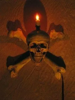 Skeletons And More "Skull/Femur Bone Wall Sconce" Haunted House Lighting -Cheap Horror Attire Store skull femur bone wall sconce haunted house lighting 23613103873