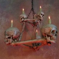 Cheap Horror Attire Store -Cheap Horror Attire Store two tiered skull bone chandelier haunted house lighting 8180079105