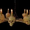 Skeletons And More "Wagon Wheel Skull Chandelier" Haunted House Lighting -Cheap Horror Attire Store wagon wheel skull chandelier haunted house lighting 14357496889392