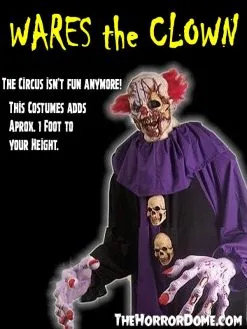 The Horror Dome "Wares The Clown" HD Studios Costume -Cheap Horror Attire Store wares the clown hd studios night terror halloween costume 14335151439920