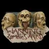 Morris "Zombie Wall Plaque - 3 Faced" Hanging Halloween Decoration -Cheap Horror Attire Store zombie wall plaque 3 faced hanging halloween decoration 28731907833904